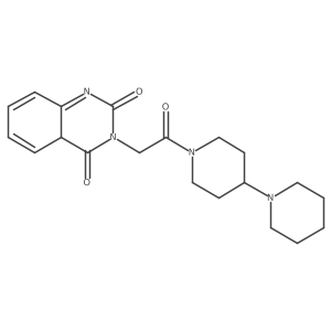 3-[2-oxo-2-(4-piperidin-1-ylpiperidin-1-yl)ethyl]-4aH-quinazoline-2,4-dione Structure