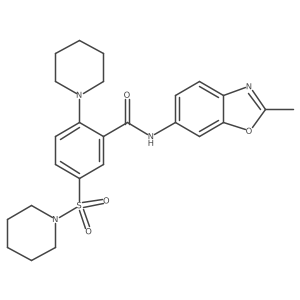N-(2-Methylbenzo[d]oxazol-6-yl)-2-(piperidin-1-yl)-5-(piperidin-1-ylsulfonyl)benzamide Structure