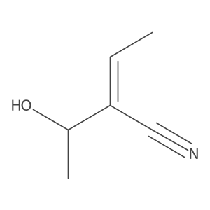 2-(1-Hydroxyethyl)but-2-enenitrile结构式