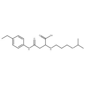 4-((4-Ethylphenyl)amino)-2-((3-isopropoxypropyl)amino)-4-oxobutanoic acid Structure