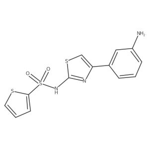 N-[4-(3-Aminophenyl)-2-thiazolyl]-2-thiophenesulfonamide结构式