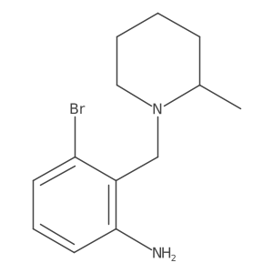 3-Bromo-2-[(2-methylpiperidin-1-yl)methyl]aniline Structure