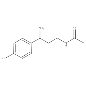 N-(3-amino-3-(4-chlorophenyl)propyl)acetamide结构式
