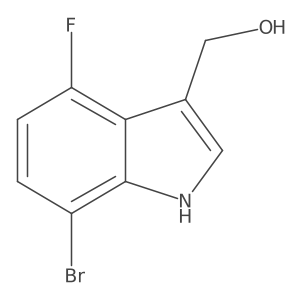 (7-Bromo-4-fluoro-1H-indol-3-yl)methanol结构式