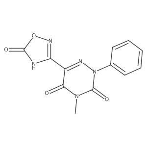 6-(5-Hydroxy-1,2,4-oxadiazol-3-yl)-4-methyl-2-phenyl-1,2,4-triazine-3,5(2H,4H)-dione结构式