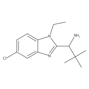 5-Chloro-I+/--(1,1-dimethylethyl)-1-ethyl-1H-benzimidazole-2-methanamine Structure