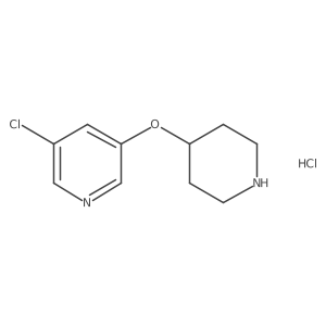3-Chloro-5-(piperidin-4-yloxy)pyridine hydrochloride结构式