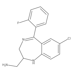 2-Aminomethyl-7-chloro-2,3-dihydro-5-(2-fluorophenyl)-1H-1,4-benzodiazepine-13C Structure