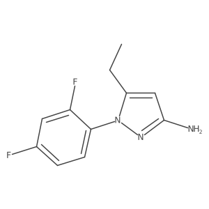 1-(2,4-Difluorophenyl)-5-ethyl-1H-pyrazol-3-amine结构式
