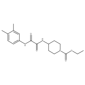 Ethyl 4-(2-((3,4-dimethylphenyl)amino)-2-oxoacetamido)piperidine-1-carboxylate Structure