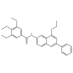 N-(4-ethoxy-2-phenylquinolin-6-yl)-3,4,5-trimethoxybenzamide结构式