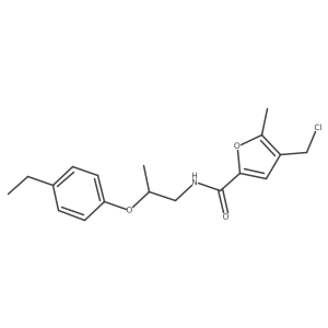 4-(Chloromethyl)-N-[2-(4-ethylphenoxy)propyl]-5-methyl-2-furancarboxamide Structure