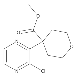 Methyl 4-(3-chloropyrazin-2-YL)tetrahydro-2H-pyran-4-carboxylate Structure