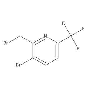 3-Bromo-2-bromomethyl-6-(trifluoromethyl)pyridine结构式