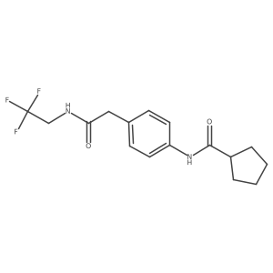 N-(4-(2-oxo-2-((2,2,2-trifluoroethyl)amino)ethyl)phenyl)cyclopentanecarboxamide Structure