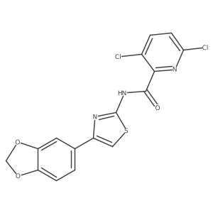 N-[4-(2H-1,3-benzodioxol-5-yl)-1,3-thiazol-2-yl]-3,6-dichloropyridine-2-carboxamide Structure