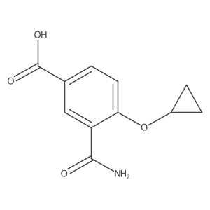 3-Carbamoyl-4-cyclopropoxybenzoic acid结构式