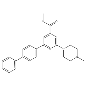 Methyl 2-[1,1'-biphenyl]-4-yl-6-(4-methyl-1-piperazinyl)-4-pyridinecarboxylate结构式
