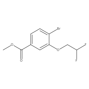 4-Bromo-3-(2,2-difluoro-ethoxy)-benzoic acid methyl ester结构式