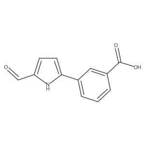 3-(5-formyl-1H-pyrrol-2-yl)benzoic acid结构式