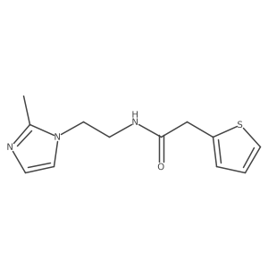 N-(2-(2-methyl-1H-imidazol-1-yl)ethyl)-2-(thiophen-2-yl)acetamide Structure
