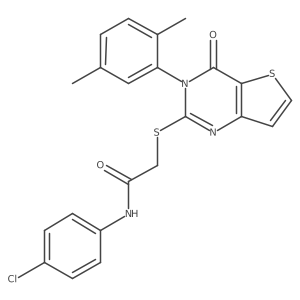 N-(4-chlorophenyl)-2-{[3-(2,5-dimethylphenyl)-4-oxo-3,4-dihydrothieno[3,2-d]pyrimidin-2-yl]sulfanyl}acetamide Structure
