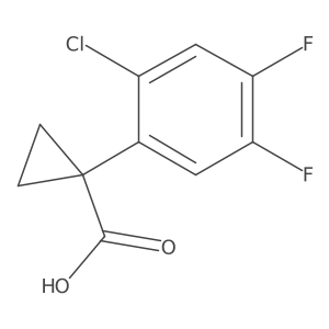 1-(2-Chloro-4,5-difluorophenyl)cyclopropane-1-carboxylic acid结构式