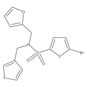 5-bromo-N-(furan-2-ylmethyl)-N-(thiophen-3-ylmethyl)thiophene-2-sulfonamide结构式