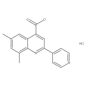 6,8-Dimethyl-2-(pyridin-4-yl)quinoline-4-carbonyl chloride hydrochloride Structure