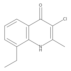 3-Chloro-8-ethyl-4-hydroxy-2-methylquinoline结构式