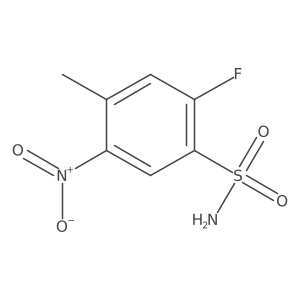 2-Fluoro-4-methyl-5-nitrobenzene-1-sulfonamide结构式