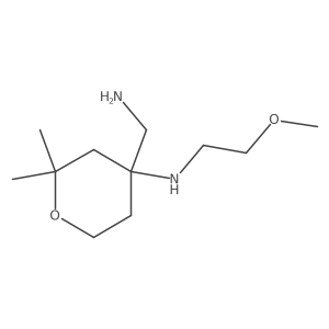 2H-Pyran-4-methanamine, tetrahydro-4-[(2-methoxyethyl)amino]-2,2-dimethyl-结构式