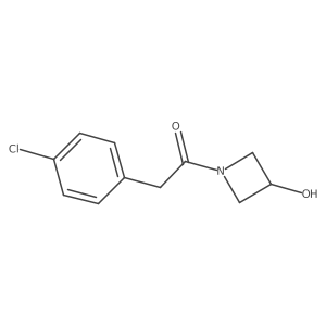 2-(4-Chlorophenyl)-1-(3-hydroxyazetidin-1-yl)ethan-1-one结构式