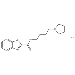 N-(4-(pyrrolidin-1-yl)butyl)benzo[d]thiazole-2-carboxamide hydrochloride结构式