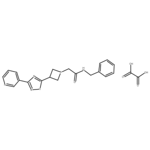 N-benzyl-2-(3-(3-(pyridin-3-yl)-1,2,4-oxadiazol-5-yl)azetidin-1-yl)acetamide oxalate结构式