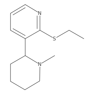 2-(Ethylthio)-3-(1-methylpiperidin-2-yl)pyridine结构式