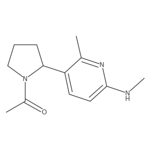 1-[2-[2-methyl-6-(methylamino)-3-pyridyl]pyrrolidin-1-yl]ethanone结构式