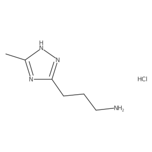 3-(5-methyl-1H-1,2,4-triazol-3-yl)propan-1-amine hydrochloride结构式