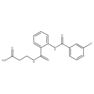 N-{2-[(2-carbamoylethyl)carbamoyl]phenyl}-2-chloropyridine-4-carboxamide结构式