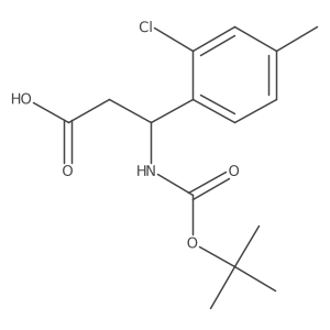 (3S)-3-{[(tert-butoxy)carbonyl]amino}-3-(2-chloro-4-methylphenyl)propanoic acid结构式
