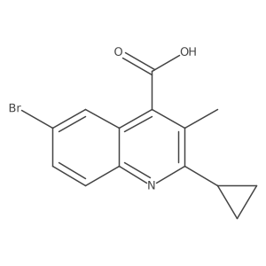 6-Bromo-2-cyclopropyl-3-methylquinoline-4-carboxylic acid Structure