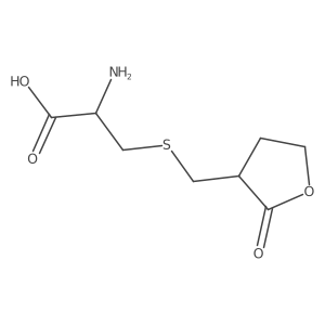 L-Cysteine, S-[(tetrahydro-2-oxo-3-furanyl)methyl]-, (R)- Structure