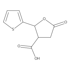 5-Oxo-2-(thiophen-2-yl)tetrahydrofuran-3-carboxylic acid结构式