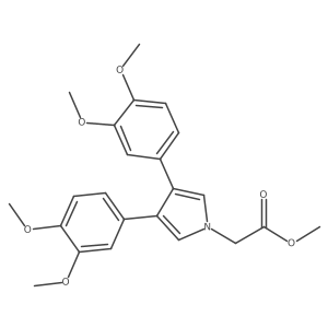 methyl 2-(3,4-bis(3,4-dimethoxyphenyl)-1H-pyrrol-1-yl)acetate结构式