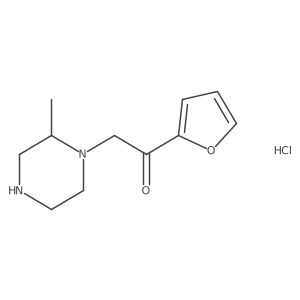 1-(Furan-2-yl)-2-(2-methylpiperazin-1-yl)ethanone hydrochloride结构式