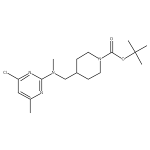tert-Butyl 4-(((4-chloro-6-methylpyrimidin-2-yl)(methyl)amino)methyl)piperidine-1-carboxylate Structure