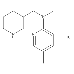 N,5-dimethyl-N-(piperidin-3-ylmethyl)pyridin-2-amine hydrochloride结构式