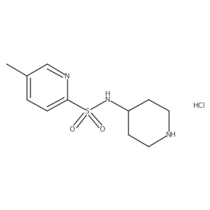 5-methyl-N-(piperidin-4-yl)pyridine-2-sulfonamide hydrochloride Structure