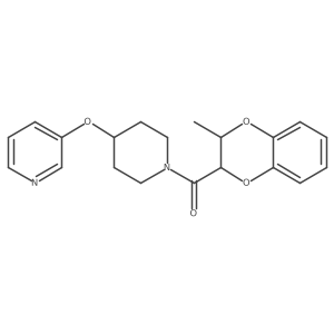 (3-Methyl-2,3-dihydrobenzo[b][1,4]dioxin-2-yl)(4-(pyridin-3-yloxy)piperidin-1-yl)methanone Structure