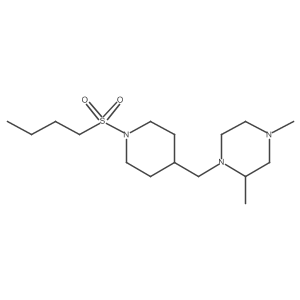 1-((1-(Butylsulfonyl)piperidin-4-yl)methyl)-2,4-dimethylpiperazine Structure